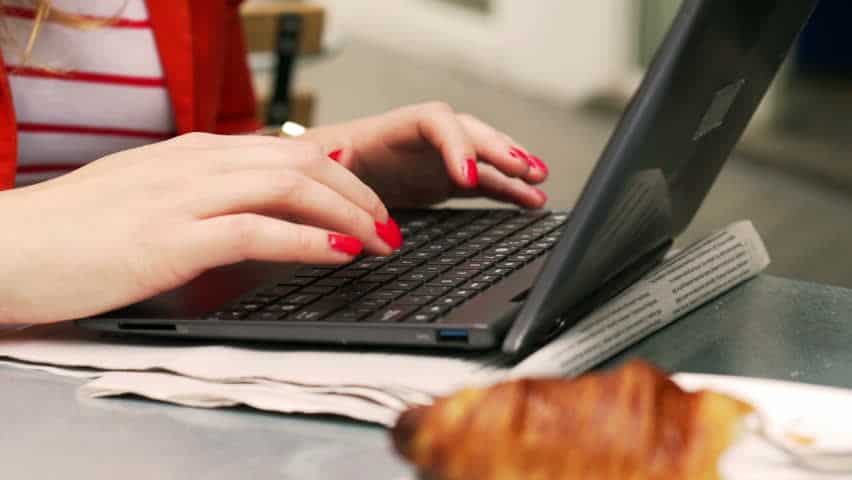 Teen Working on laptop